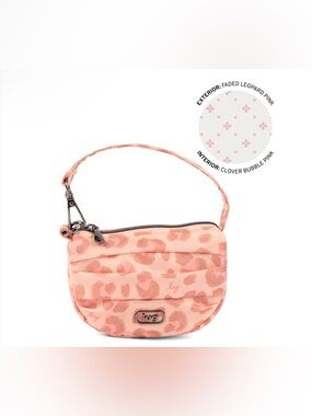 LUG DISCO PLEATED POUCH FASED LEOPARD PINK